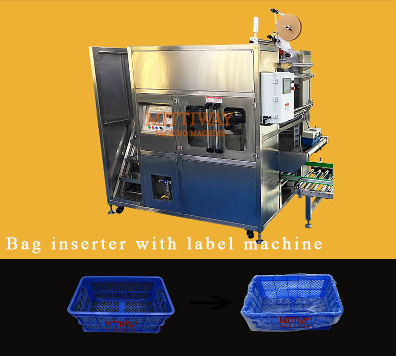 BAG INSERTER WITH LABELING MACHINE
