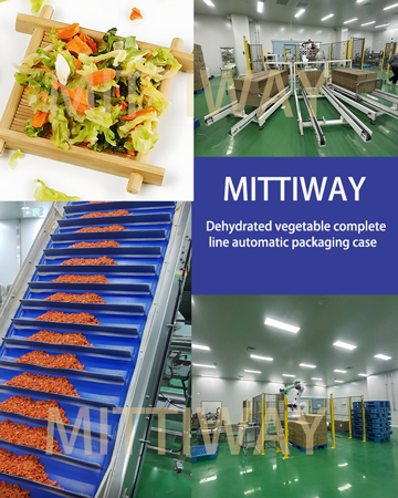 Dehydrated vegetable complete line automatic packaging case